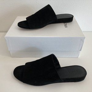 Vince Bartley-2 Black Suede Mule Slide/Sandal